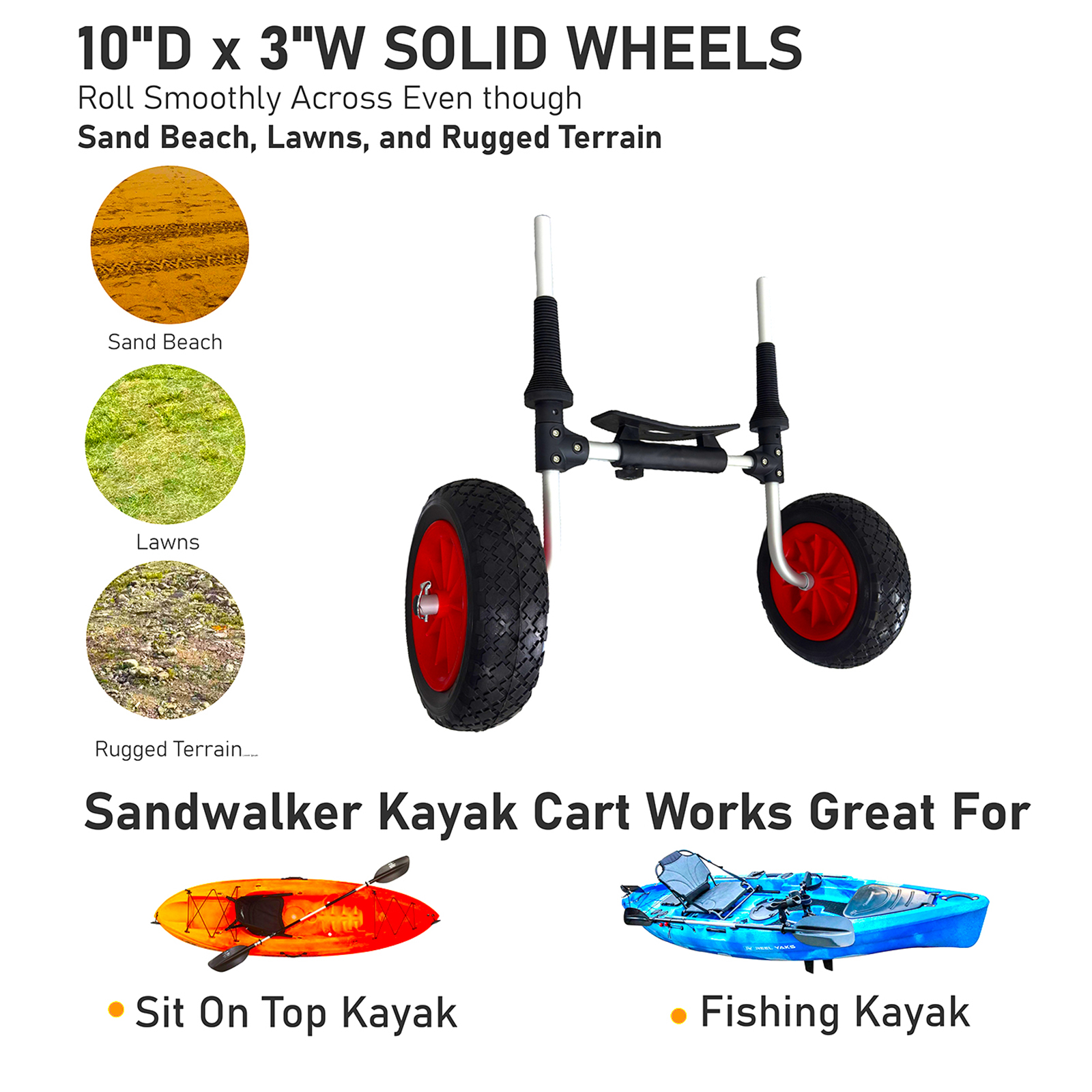 SIT ON TOP KAYAK CART KTH 