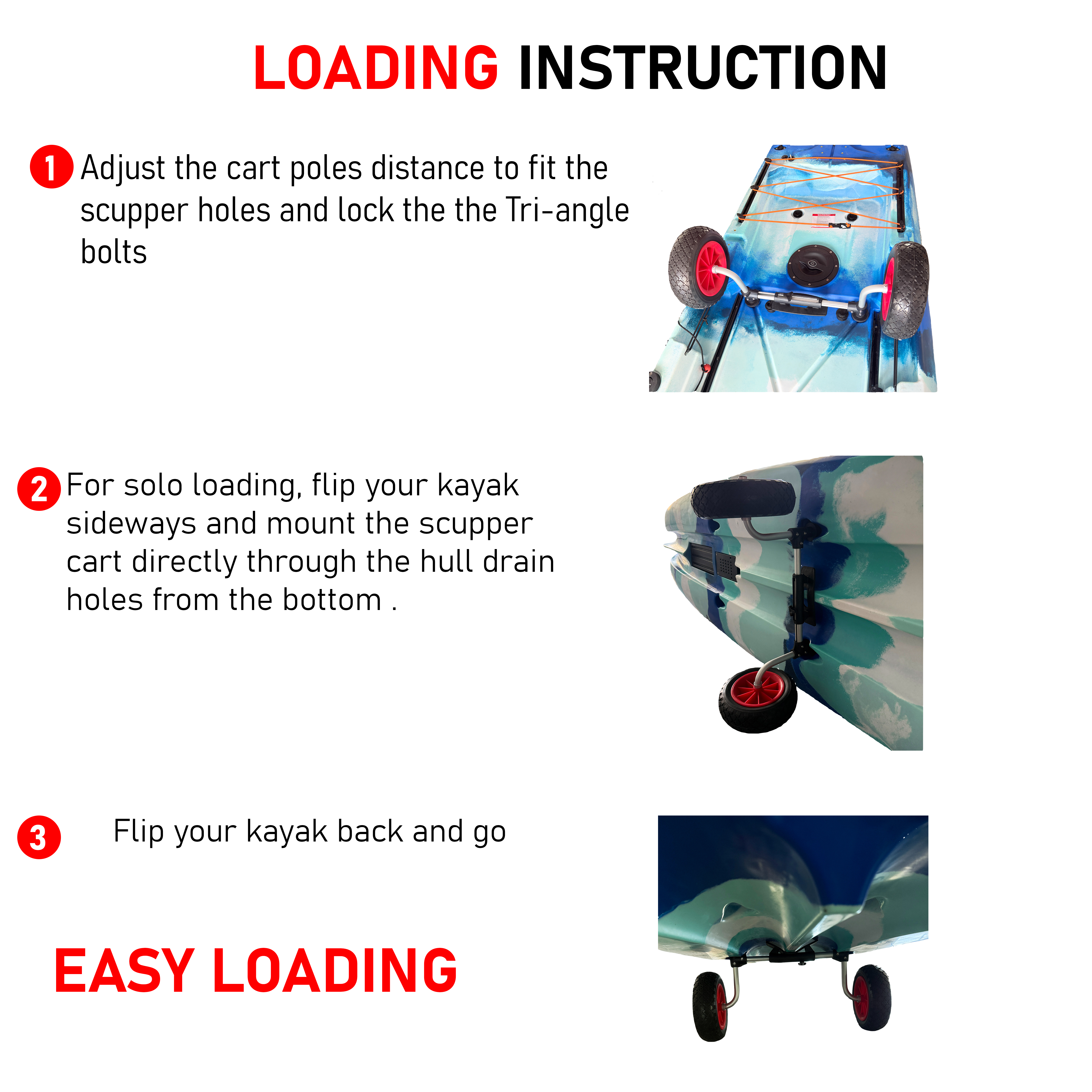SIT ON TOP KAYAK CART KTH 