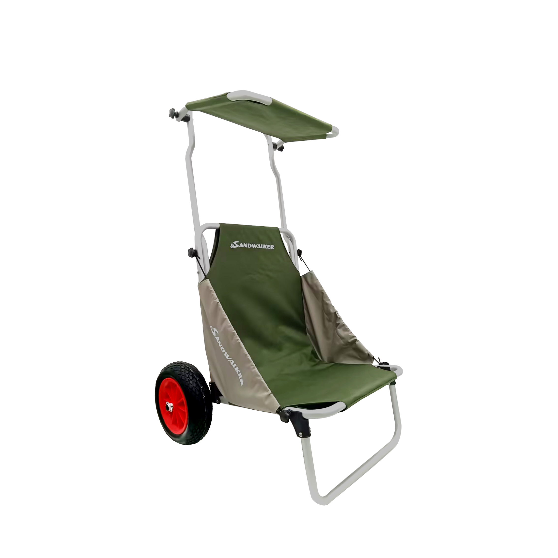 Sandwalker Foldable Beach Trolley Seat BTB with Sun-visor