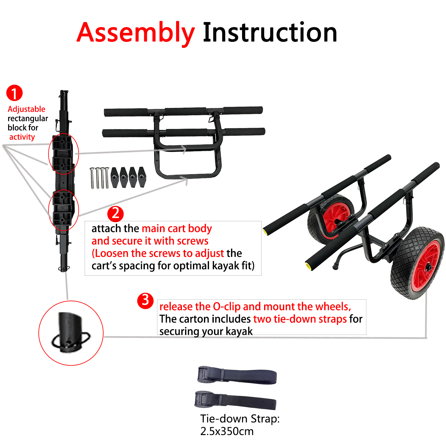 Heavy Duty Aluminium Kayak cart KTD 