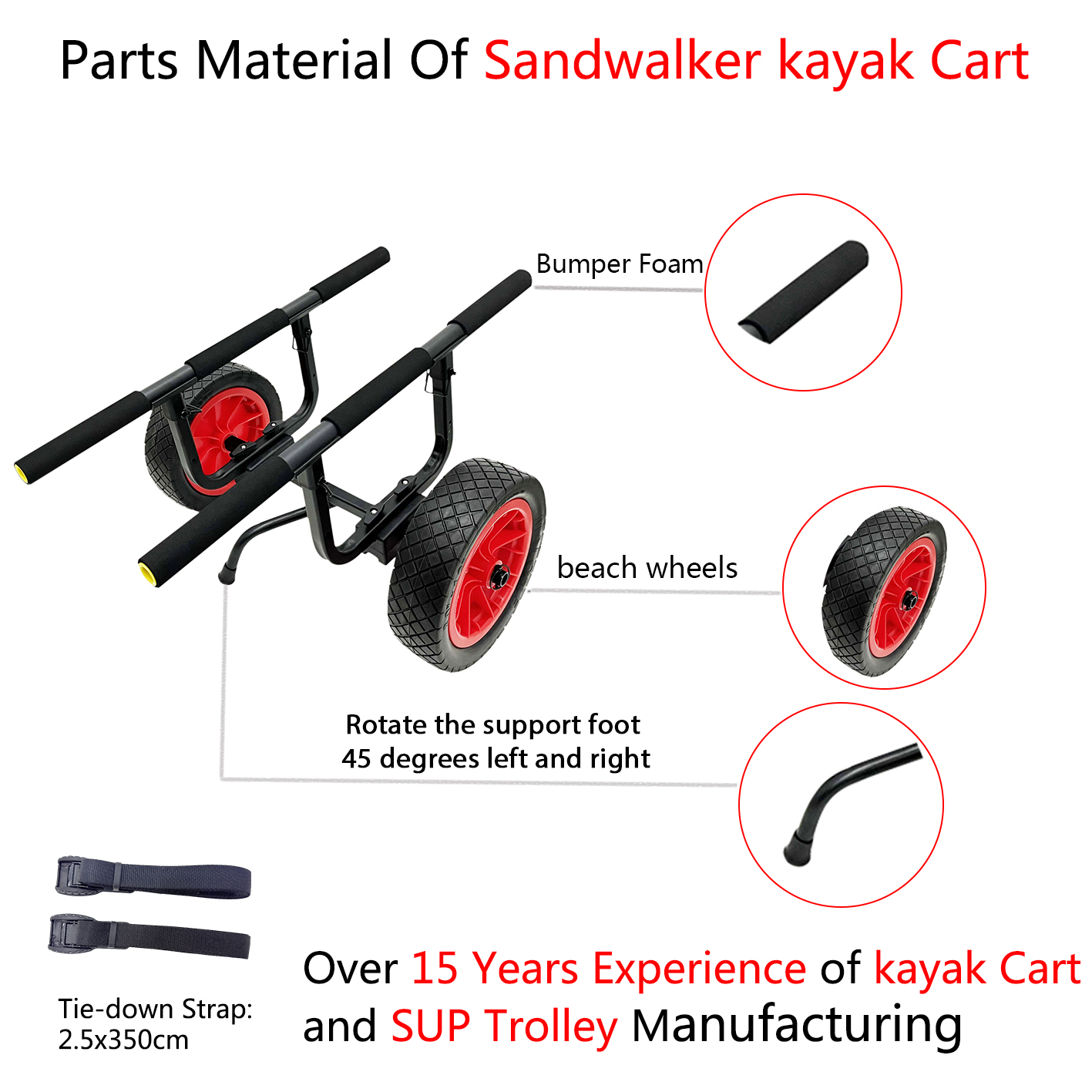 Heavy Duty Aluminium Kayak cart KTD 