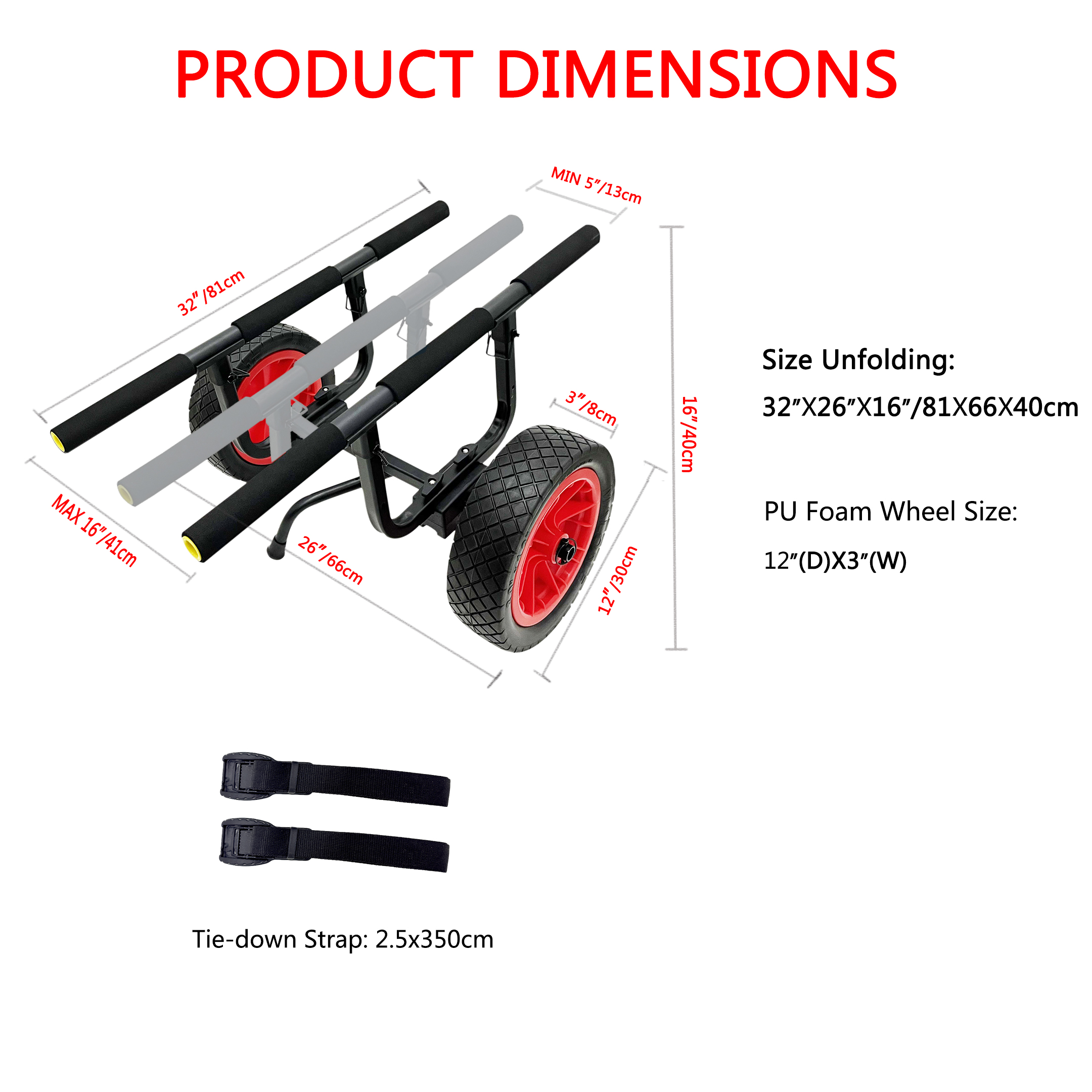 Heavy Duty Aluminium Kayak cart KTD 