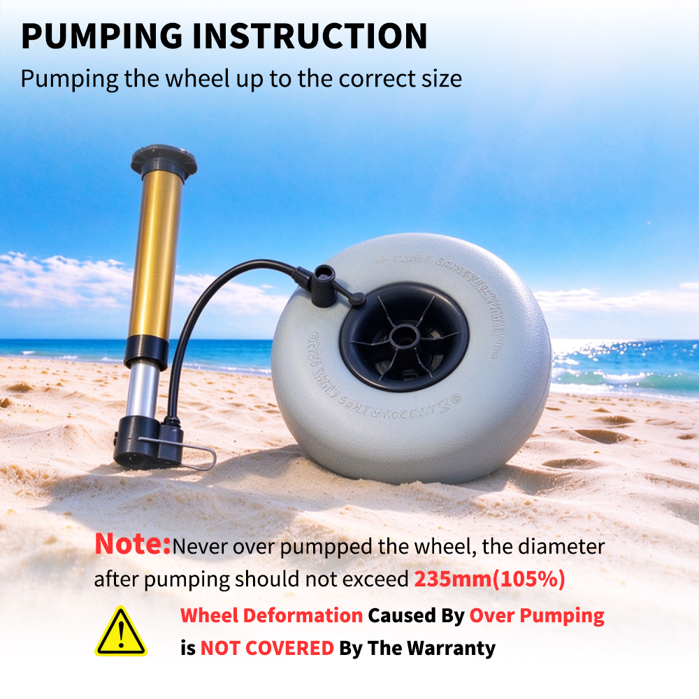 Sandwalker PU balloon wheel 10